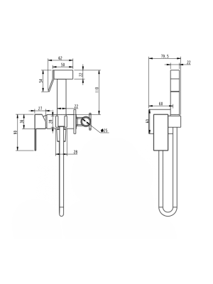 Гигиенический душ Filarete Fing FL101BG схема