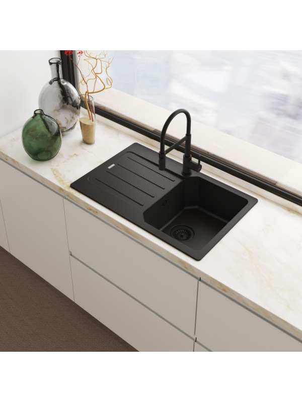 Смеситель Franke Lina Semi-pro черный интерьер