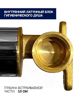 Гигиенический душ Filarete Fing FL100BL латунный блок (1)