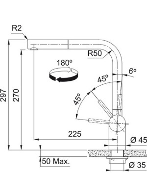 Смеситель Franke Atlas Neo черный выдвижной излив