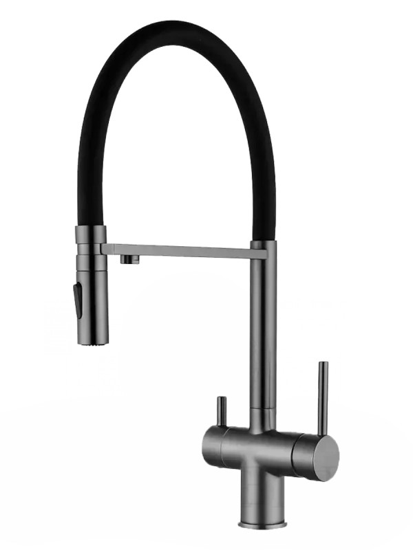 Смеситель Filarete Roun FL3020BG оружейная сталь