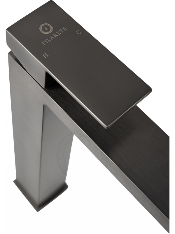 Смеситель Filarete Fing FL6040BG оружейная сталь сверху