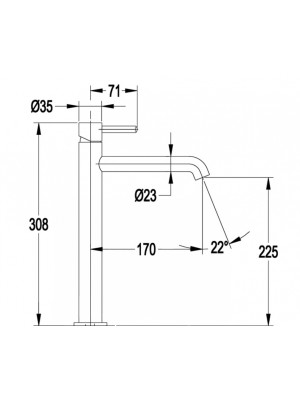 Смеситель Filarete Roun FL6020BG оружейная сталь схема