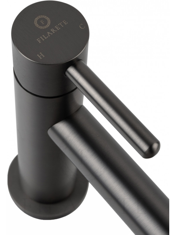 Смеситель Filarete Roun FL5020BG оружейная сталь сверху