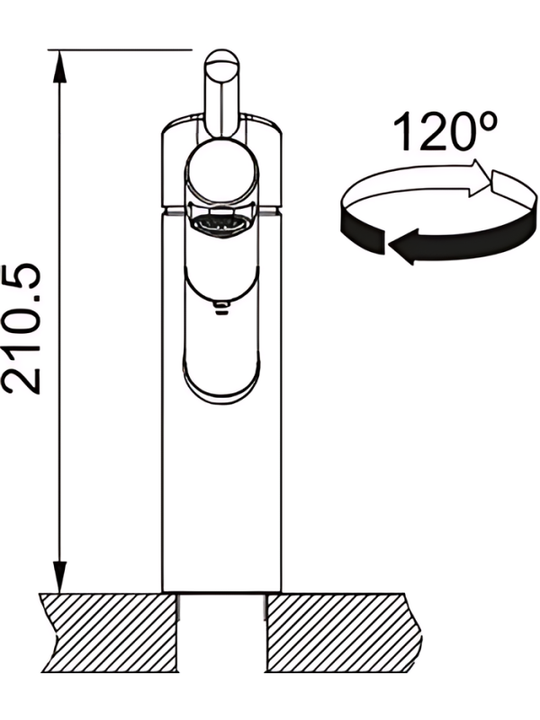 Смеситель Franke Orbit хром размер