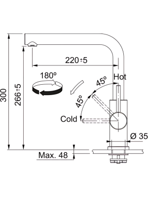 Смеситель Franke Smart Glenda схема