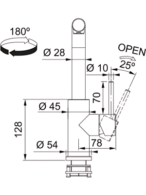 Смеситель Franke Smart Glenda еще схема