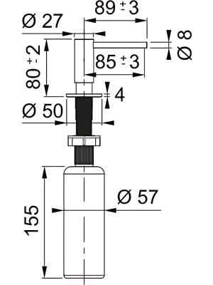 Дозатор Franke Atlas антрацит размеры