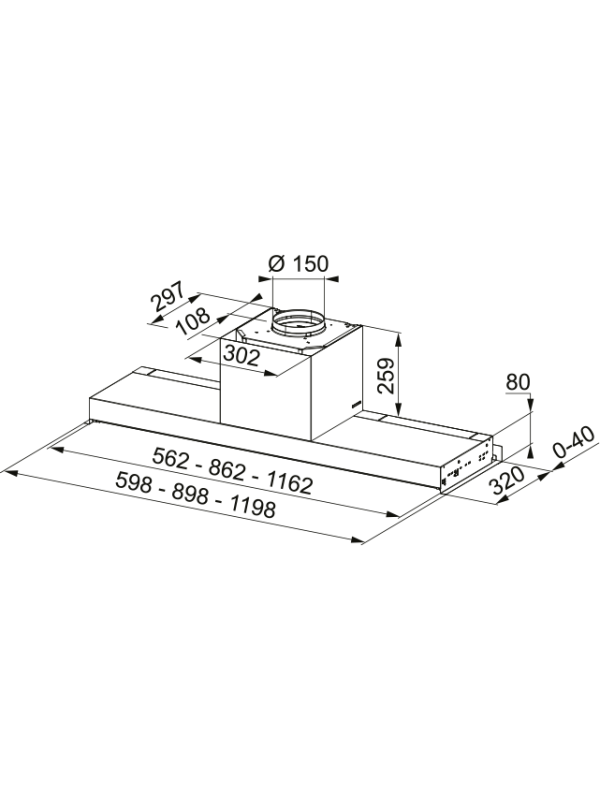 Вытяжка Franke FSTPRO 608 Inox размеры