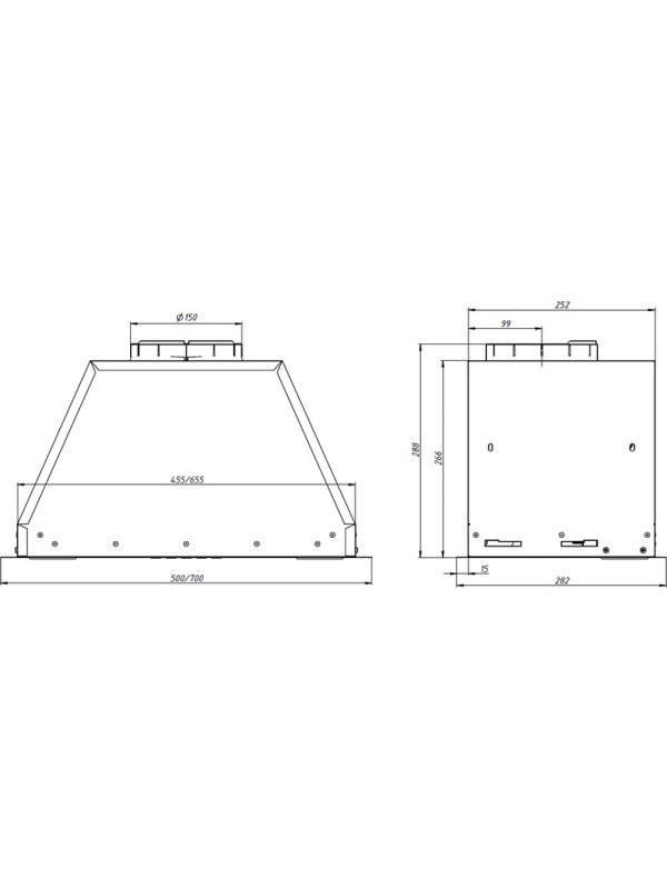Вытяжка Franke VERA BK 52 черный схема