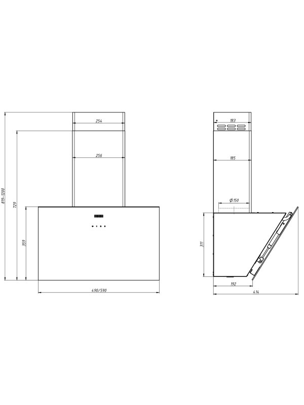 Вытяжка Franke LENS 50 WH белый размеры
