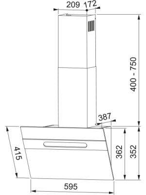 Вытяжка Franke STERLING 60 WH белый размеры