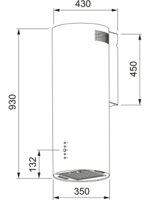 Вытяжка Franke AXIS BK 35 черный размер