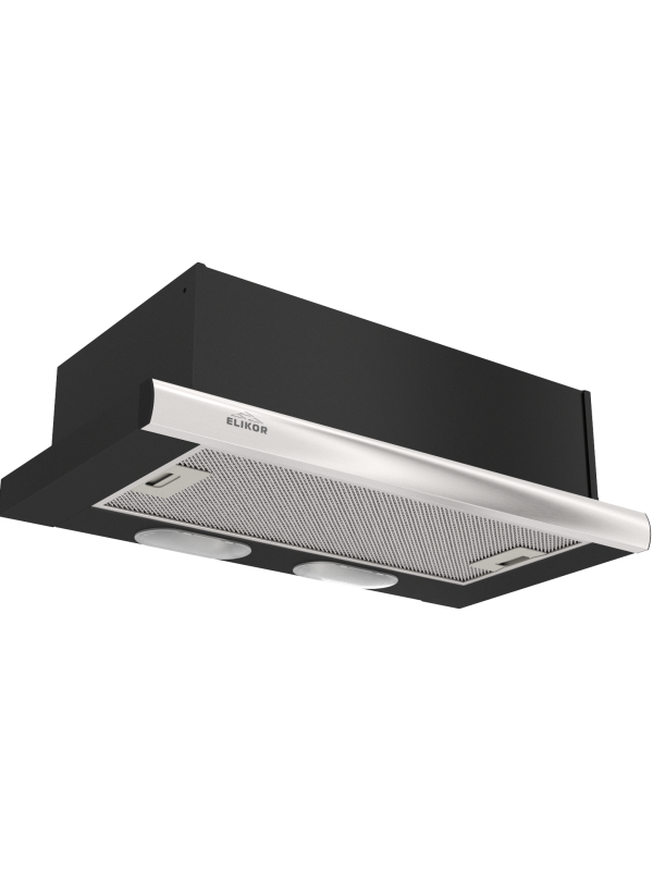 Вытяжка ELIKOR Интегра 60П-400-В2Л черный/нержавеющая сталь