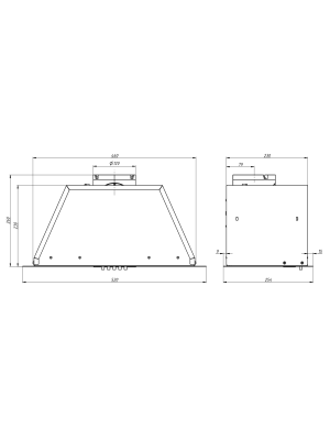 Вытяжка ELIKOR Врезной блок BIOS 52П-450 белый размер