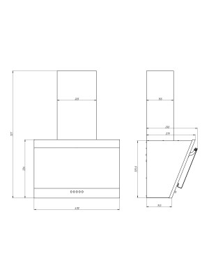 Вытяжка ELIKOR Титан 50П-430-К3Д белый размеры