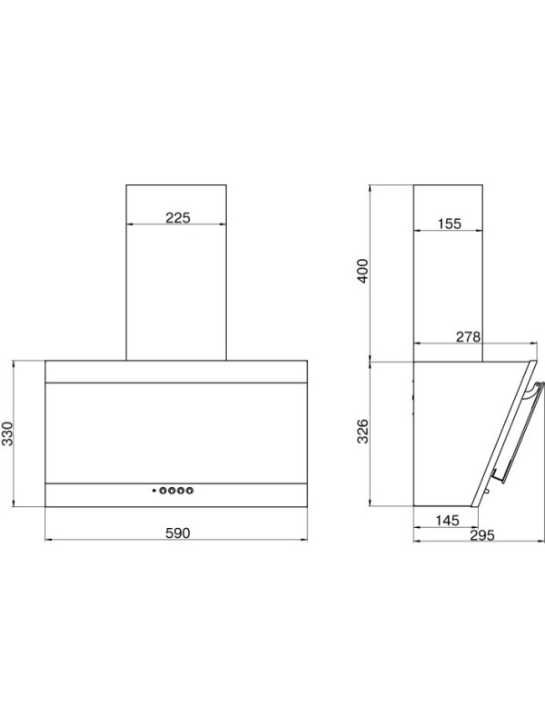 Вытяжка ELIKOR Титан 60П-430-К3Д белый размеры