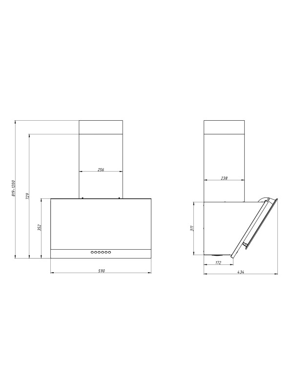 Вытяжка ELIKOR РУБИН 60П-1000-Е4Д белый hfpvth