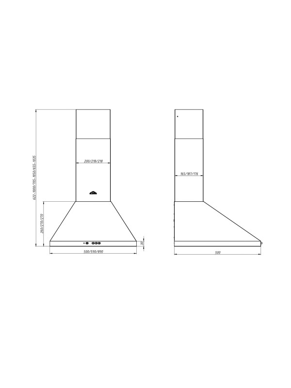 Вытяжка ELIKOR Вента 60П-430-П3Л черный размер