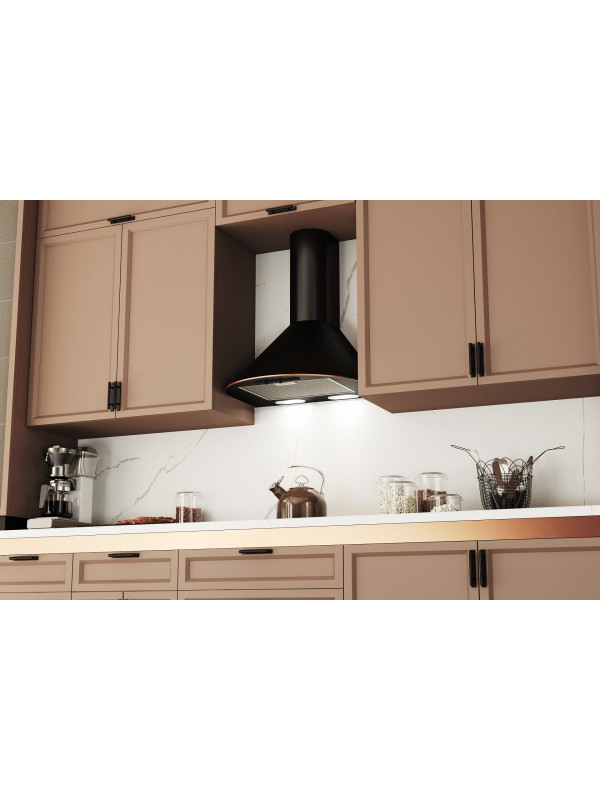 Вытяжка ELIKOR Эпсилон 60П-430-П3Л черный/бронза в интерьере