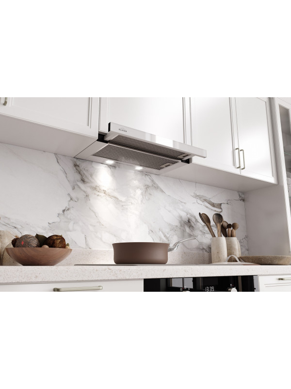 Вытяжка ELIKOR Интегра GLASS 60П-400-В2Л белый/белое стекло интерьер