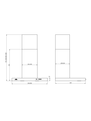 Вытяжка ELIKOR Квадра 60П-650-КЗД антрацит размер
