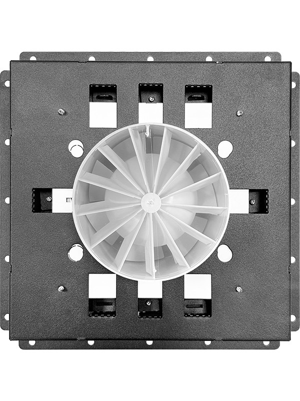 Вентиляционная решетка с вентилятором HOMY AIR PRO VSPD100BMS 20х20 с маяком сзади с