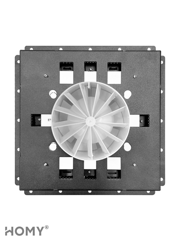 Вентиляционная решетка с вентилятором HOMY AIR PRO VSPD100BMS 20х20 с маяком сзади с