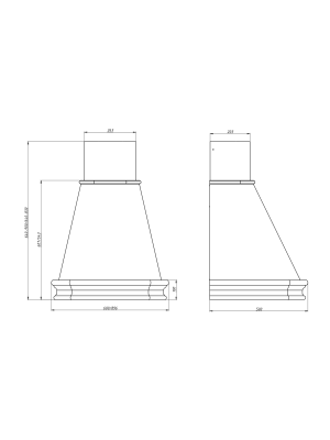 Вытяжка ELIKOR Пергола 90П-650-П3Л бежевый/дуб неокрашенный размер