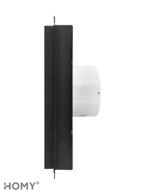 Вентиляционная решетка с вентилятором HOMY AIR PRO VSPD100BMT 20х20 с маяком сбоку