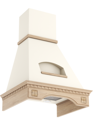 Вытяжка ELIKOR Бельведер Флореале 60П-650-П3Д бежевый/дуб неокрашенный