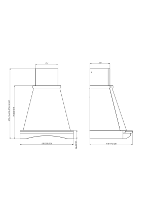 Вытяжка ELIKOR Ротонда 60П-1000-П3Д бежевый/дуб неокрашенный размер