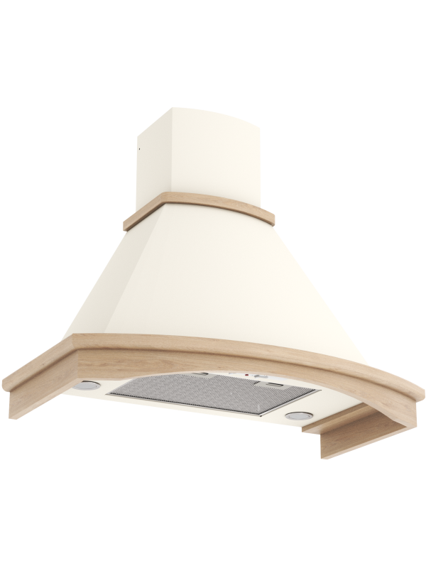 Вытяжка ELIKOR Ротонда 90П-1000-П3Д бежевый/дуб неокрашенный