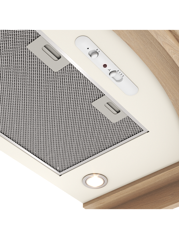 Вытяжка ELIKOR Ротонда 90П-1000-П3Д бежевый/дуб неокрашенный 7