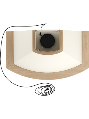 Вытяжка ELIKOR Ротонда 90П-1000-П3Д бежевый/дуб неокрашенный 4