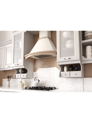 Вытяжка ELIKOR Ротонда 90П-1000-П3Д бежевый/дуб неокрашенный интерьер