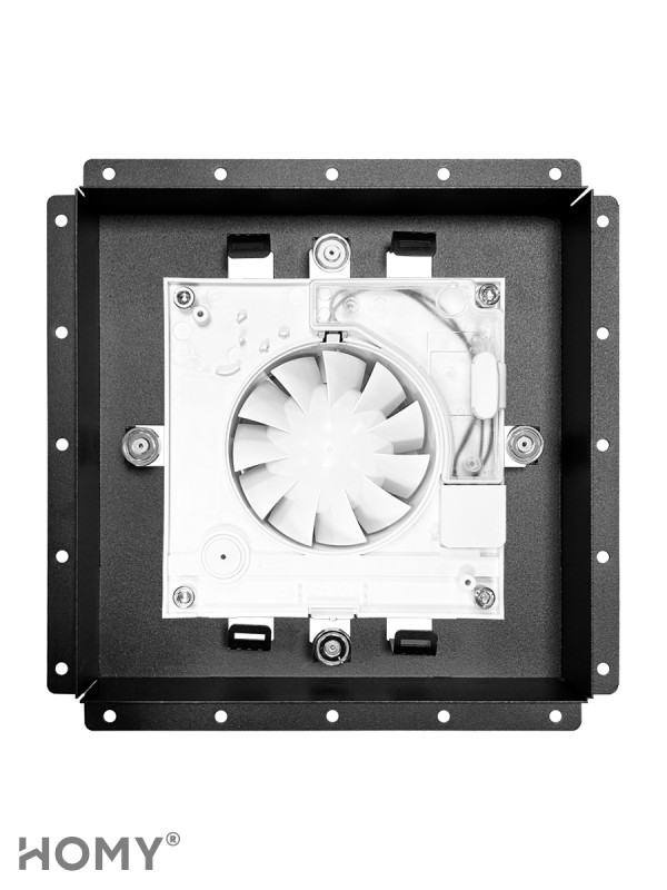 Вентиляционная решетка с вентилятором HOMY AIR PRO VSPS100BMS 20х20 с маяком спереди с вентилятором