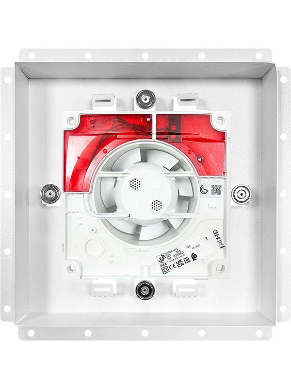 Вентиляционная решетка с вентилятором HOMY AIR PRO VSPD100WMS 20х20 с маяком спереди с вентилятором