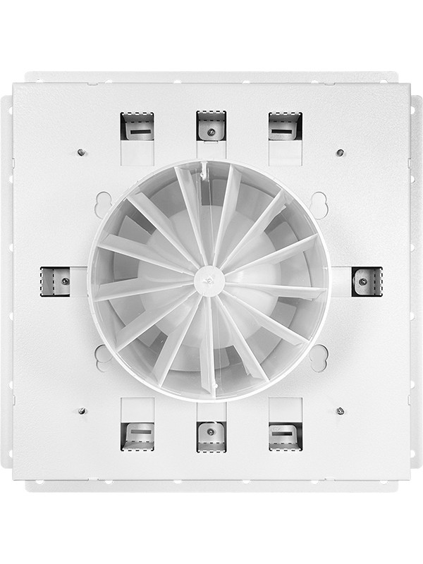 Вентиляционная решетка с вентилятором HOMY AIR PRO VSPD100WMT 20х20 с маяком сзади с вентилятором