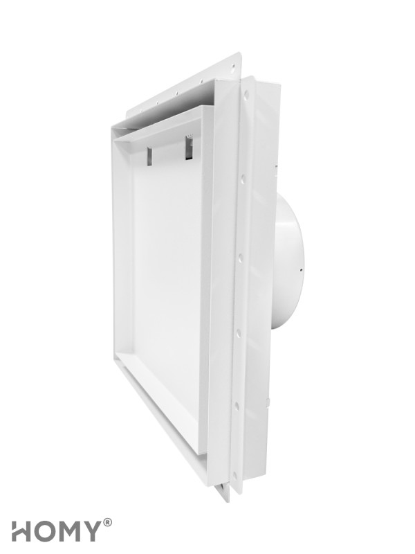 Вентиляционная решетка с вентилятором HOMY AIR PRO VPS100WMT 20х20 с маяком под углом