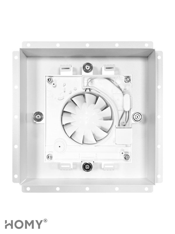 Вентиляционная решетка с вентилятором HOMY AIR PRO VSPS100WMS 20х20 с маяком спереди с вентилятором