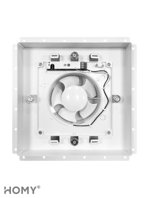 Вентиляционная решетка с вентилятором HOMY AIR PRO VVP125WMSZ 25х25 с маяком спереди с вентилятором