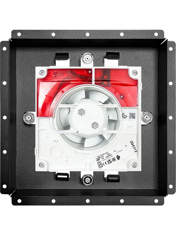 Вентиляционная решетка с вентилятором HOMY AIR PRO VSPD125BMS 25х25 с маяком спереди с вентилятором