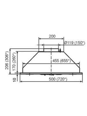 Вытяжка Faber Prime IX A52 размеры