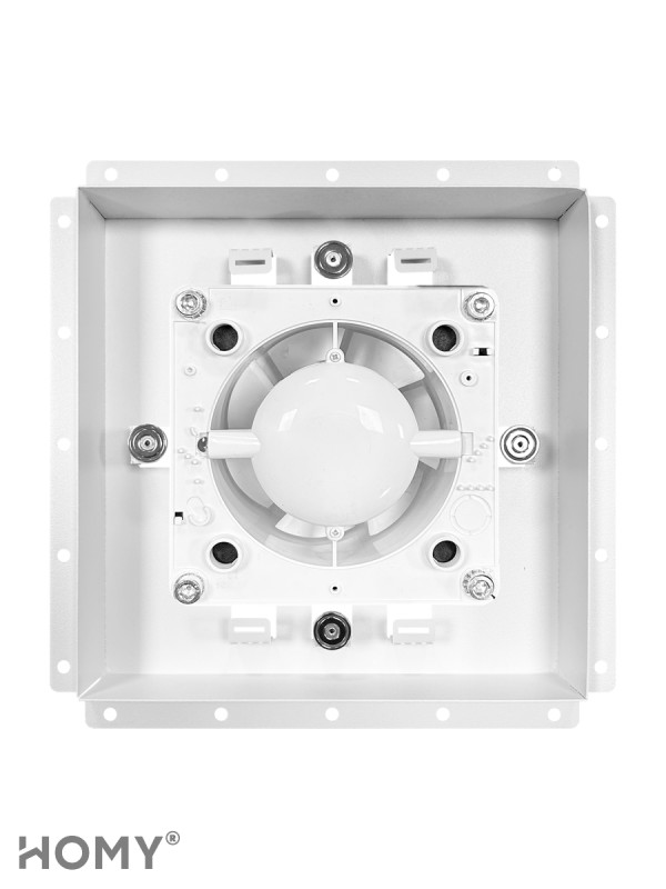 Вентиляционная решетка с вентилятором HOMY AIR PRO VPS125WMT 25х25 с маяком спереди с вентилятором