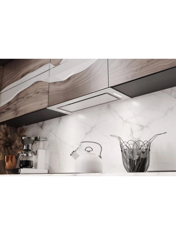 Вытяжка Faber Aria WH 72 белое стекло интерьер