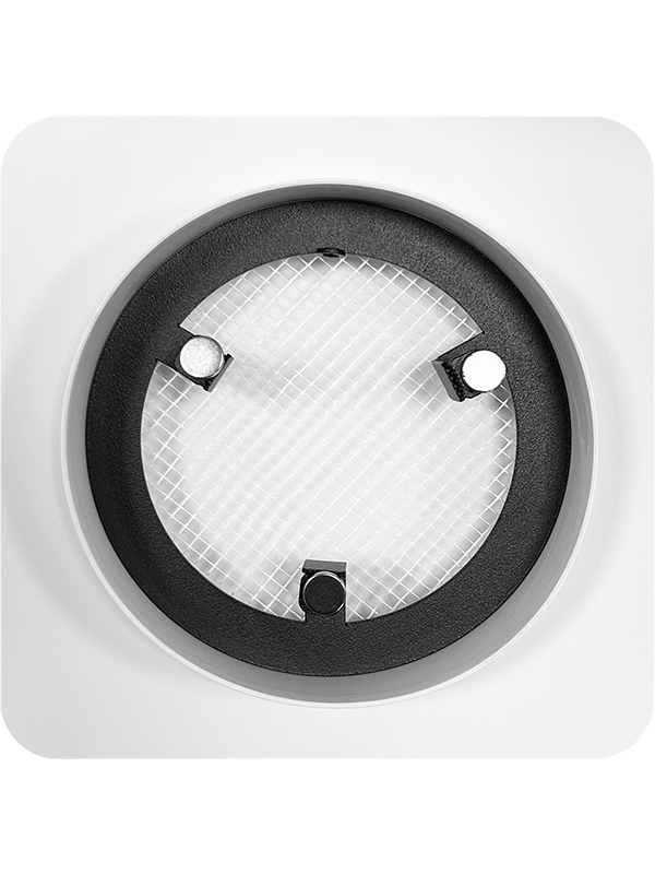 Вентиляционная решетка теневая HOMY AIR Круглый AV100125W (d150) белая без крышки