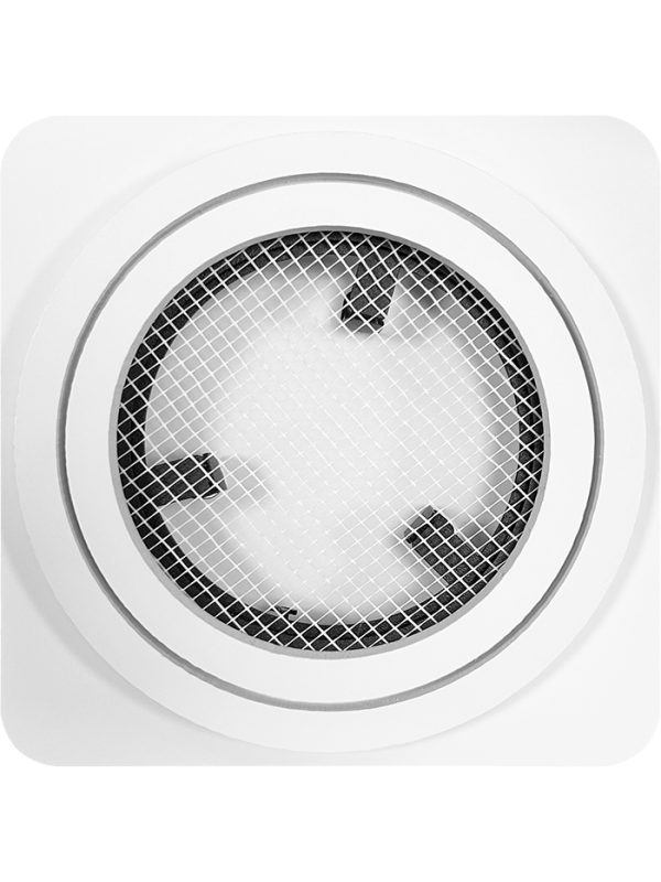 Вентиляционная решетка теневая HOMY AIR Круглый AV100125W (d150) белая с сеткой