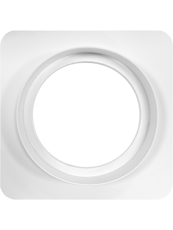 Вентиляционная решетка теневая HOMY AIR Круглый AV100125W (d150) белая верхняя часть снизу