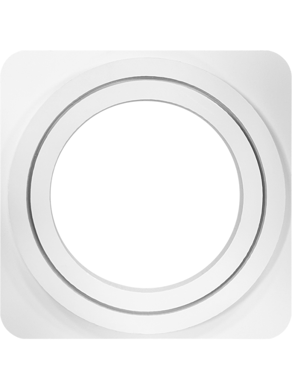 Вентиляционная решетка теневая HOMY AIR Круглый AV100125W (d150) белая верхняя часть